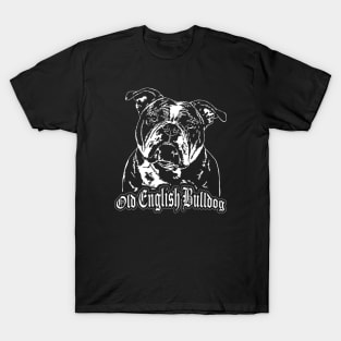 Old English Bulldog dog lover Portrait T-Shirt